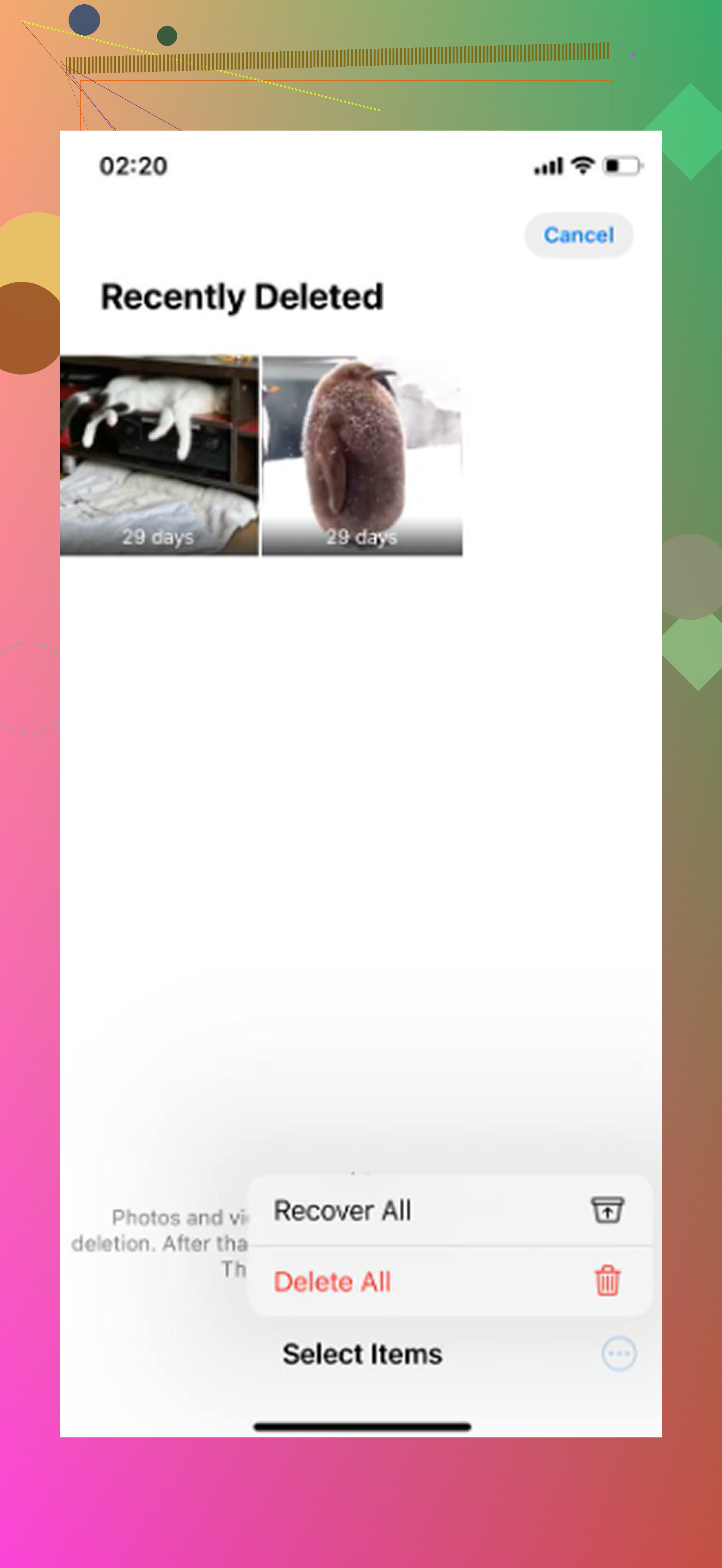 Come faccio a eliminare le foto da iPhone dopo l importazione e confermare che siano sparite?