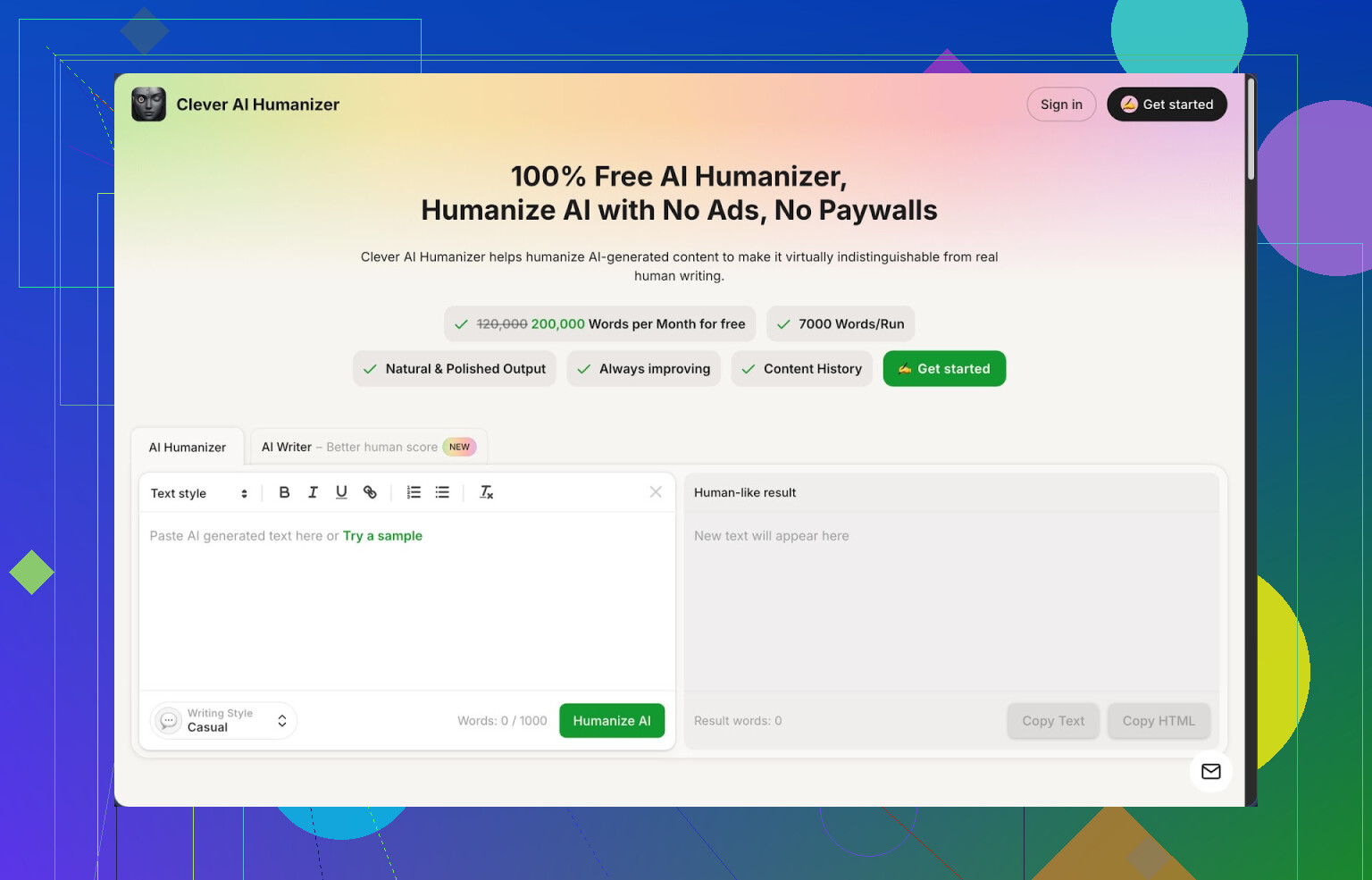 1. Reseña de Clever AI Humanizer